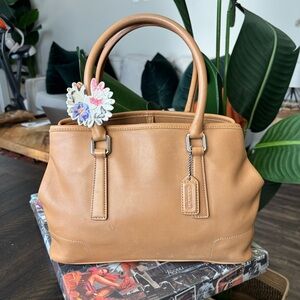 👜VTG COACH Hamptons Leather Mini Carryall👜